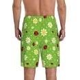 thumbnail image 5 of Cauagu Daisies And Ladybugs Print Pajama Bottoms for Men Sleep Pajama Shorts Elastic Waistband Sleep Pajama Short Men's PJ Shorts -4X-Large, 5 of 6