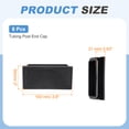 thumbnail image 2 of Uxcell 3.9" x 2" x 0.8" Rectangle Plastic Plug Tubing End Caps, 8Pcs Rectangular Tube Plug Square Tubing Post End Cap for Fence Pipe Post Cover Furniture Foot, Black, 2 of 6