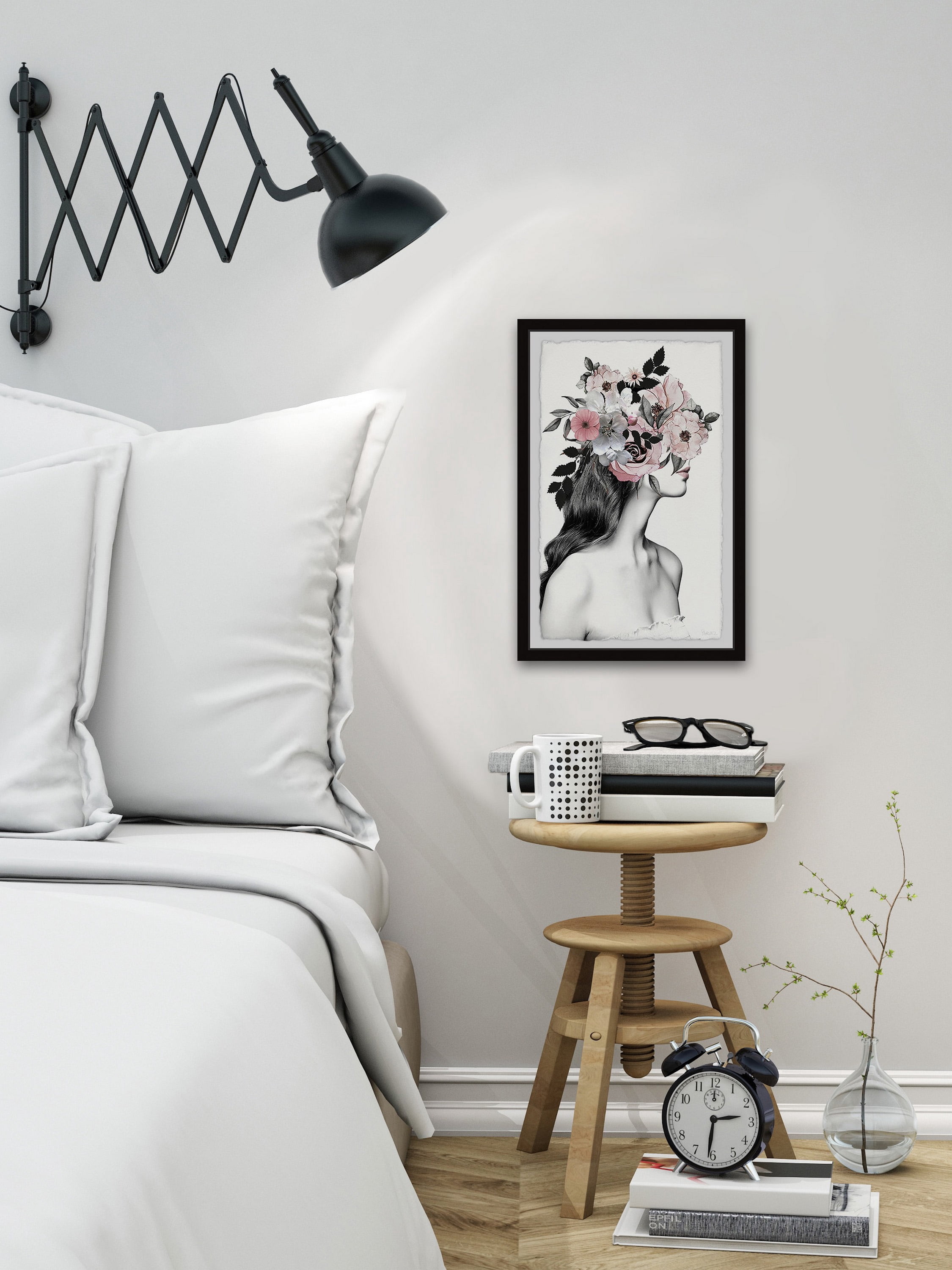 Parvez Taj Flower Brunette Framed Wall Art