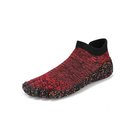 

Wazshop Womens Mens Water Shoes Swimming Aqua Socks Quick Dry Beach Shoe Breathable Surfing Sock Sneakers Unisex Barefoot Outdoor Comfort Red 6
