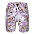 thumbnail image 3 of Balery Owl And Floral Traje de Baño Estilo Hawaiano para Hombre, Shorts de Secado Rápido con Bolsillos-Small, 3 of 6