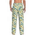 thumbnail image 3 of Uemuo Lilies Flowers Pattern Men's Wide Leg Palazzo Lounge Pants with Pockets Light Weight Loose Comfy Casual Pajama Pants-Small, 3 of 9