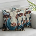 thumbnail image 3 of nygtbtfer  Printed Cute Farm Animal Cow Square Pillowcases Pillow Case Cushion Garden Cushion Super Soft Pack of 2 for Home Couch Sofa Decorative White, 3 of 7