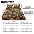 thumbnail image 7 of Jiueut Daisy Peony Flower Print 3 Pieces Twin Size Fitted Sheet Set, Super Soft Bedroom Sheet 2 PCS Wirnkle Free Pillowcase Fitted Sheet with 10" Deep Pocket, 7 of 7