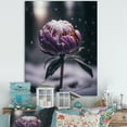 thumbnail image 2 of Designart A Blooming Puple Peony Flower In Winter III Canvas Wall Art, 2 of 5