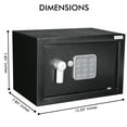 thumbnail image 3 of Vaiyer Home and Office Electronic Safe Box with Keys, Money Lock Boxes, Safety Boxes for Home, Office, Hotel Rooms, Steel Alloy Drop Safe 7.85 x 12.20 x 7.85 inches, 3 of 6