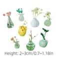 thumbnail image 2 of Mini Ceramic Vase Refrigerator Set for Kitchen Desktop Decoration with 3D Floral Design Cute Funny Ornament for Home and 10PCS, 2 of 3
