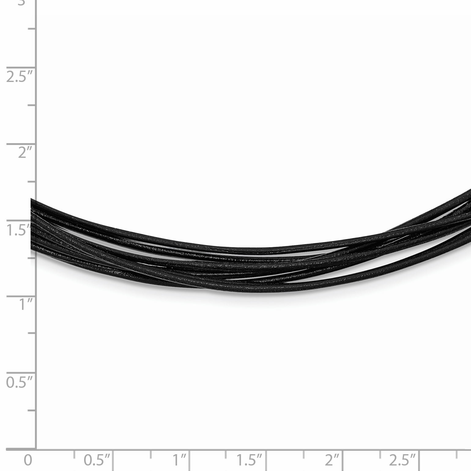 925 Sterling Silver Multi strand Fancy Lobster Closure Black-Multi Cord Leather Necklace 16 Inch-Lobster Claw 1mm Wide-S