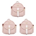 thumbnail image 1 of 3X Mini Mochila Pequeña Bolsa Diagonal Mochila de Cuero Mochila con Lazo Lindo Billetera para Mujer, 1 of 8