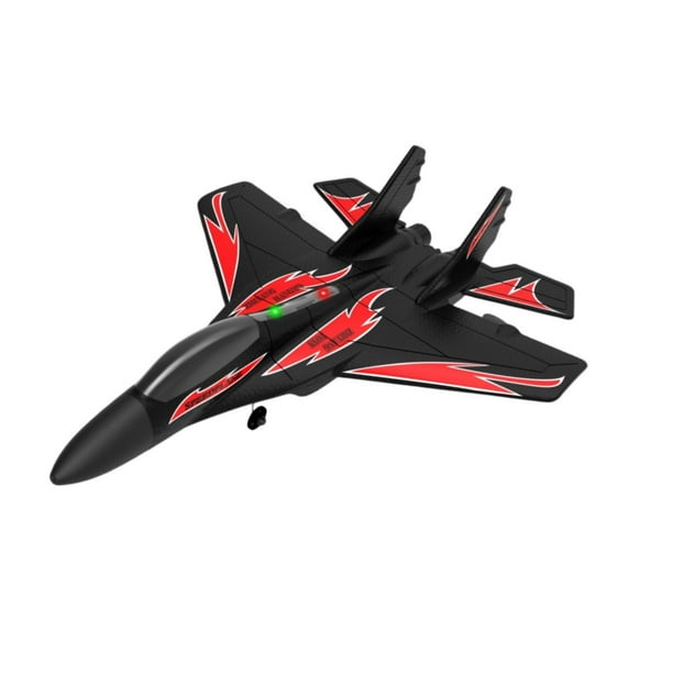 RC Airplane Glider Party Favor RC Juguete RC diversión para niños Regalos de cumpleaños livianos con relleno de bolsa de regalos ligeros Negro