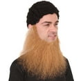 thumbnail image 5 of HPO Adult  Men's Long Beard Set Light Brown Cosplay Facial Hair Synthetic Fiber, 5 of 5
