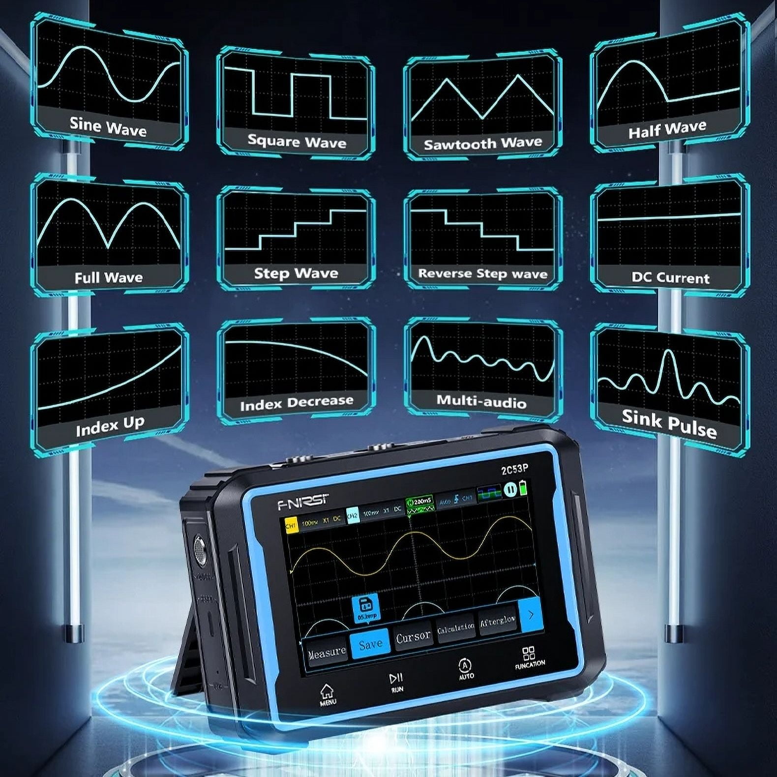 Digital multimeter signal meter oscilloscope 3in1 FNIRSI 2C53P