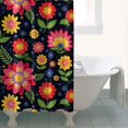 thumbnail image 4 of Pioneer Flower Floral Print Pattern Shower Curtain 36"x72", Bathroom Decorative Shower Curtain Set with 12 Hooks, Waterproof Washable, 4 of 6