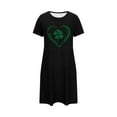 thumbnail image 5 of Sakmal Moomoo Nightgownss for Women St Patrick's Day Lightweight Short Sleeve Loungewear Shamrock Print Short Irish St Paddys Day Ladies Nightgown L, 5 of 5