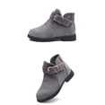 thumbnail image 4 of Girls Winter Ankle Boots, Solid Color Warm Lined Soft Sole Fashion Versatile Outdoor Daily Casual Footwear Gray 12.5, 4 of 7