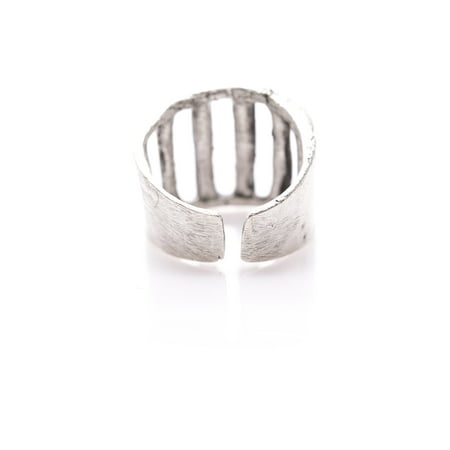 - Antique Silver Plated Adjustable Ring