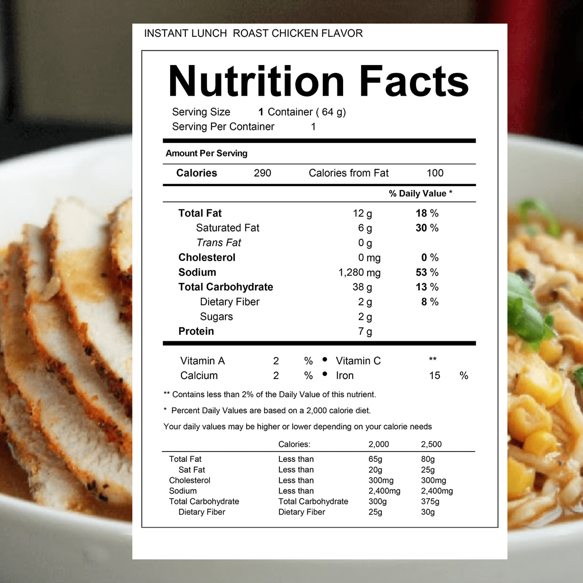 Instant Lunch Roast Chicken Flavor Noodles 2.25ounce (6 Count) Just add Water Meal Noodle Breakfast Dinner Warm Snacks Home Kitchen College Food Gift w/ Tote & Bonus Porte Pot