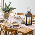 thumbnail image 6 of Anchor Pink Round 13 Inch Placemats Set of 8, Modern Navy Blue White Striped Nautical HeatResistant Non Slip Place Mats for Dining Table, Wipeable Braided Kitchen Table Mats for Housewarming, 6 of 9