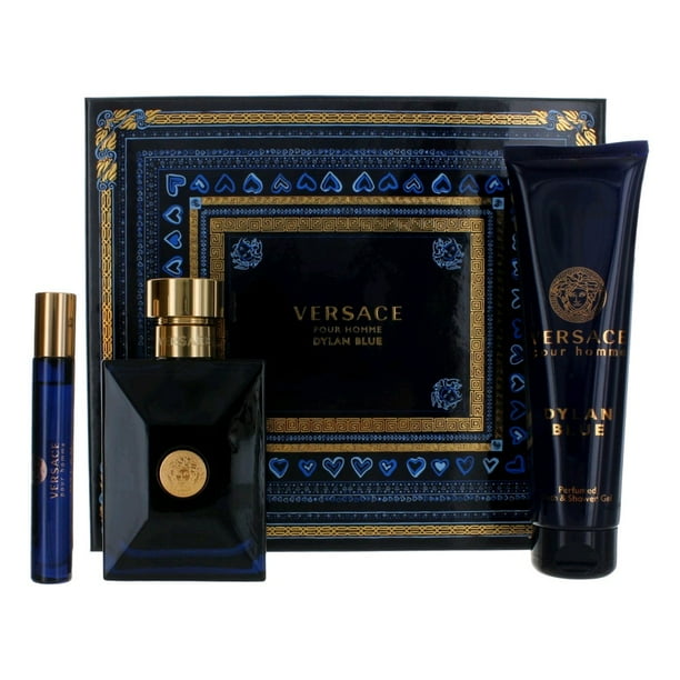 Versace Pour Homme Dylan Blue by Versace, 3 Piece Gift Set for Men