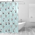 thumbnail image 2 of FREEAMG Panda Shower Curtain Waterproof Fabric Bath Curtain with Hooks for Bathtub Bathroom Decor, 60 x 72 Inch, 2 of 6