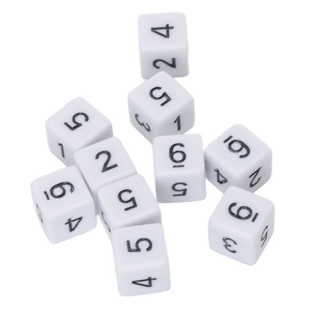 Accesorios Para Juegos De Dados, Dados De Plástico De Seis Caras Duraderos 20 Piezas Multifunción De 16 Mm Para Barras ANGGREK Cube Dice Set
