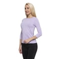 thumbnail image 4 of Womens Three Quarter Sleeve Blouse Casual Wear, XXL, Lilac, by Ambesonne, 4 of 4