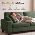thumbnail image 6 of Poshby 71.25''W Loveseat 2 Seater Couch Sofa with Chenille Material, Modern for Living Room, Green, 6 of 14