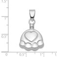 thumbnail image 3 of Sterling Silver Rhodium-plated Polished Puppy Paw Ash Holder Pendant, 3 of 3