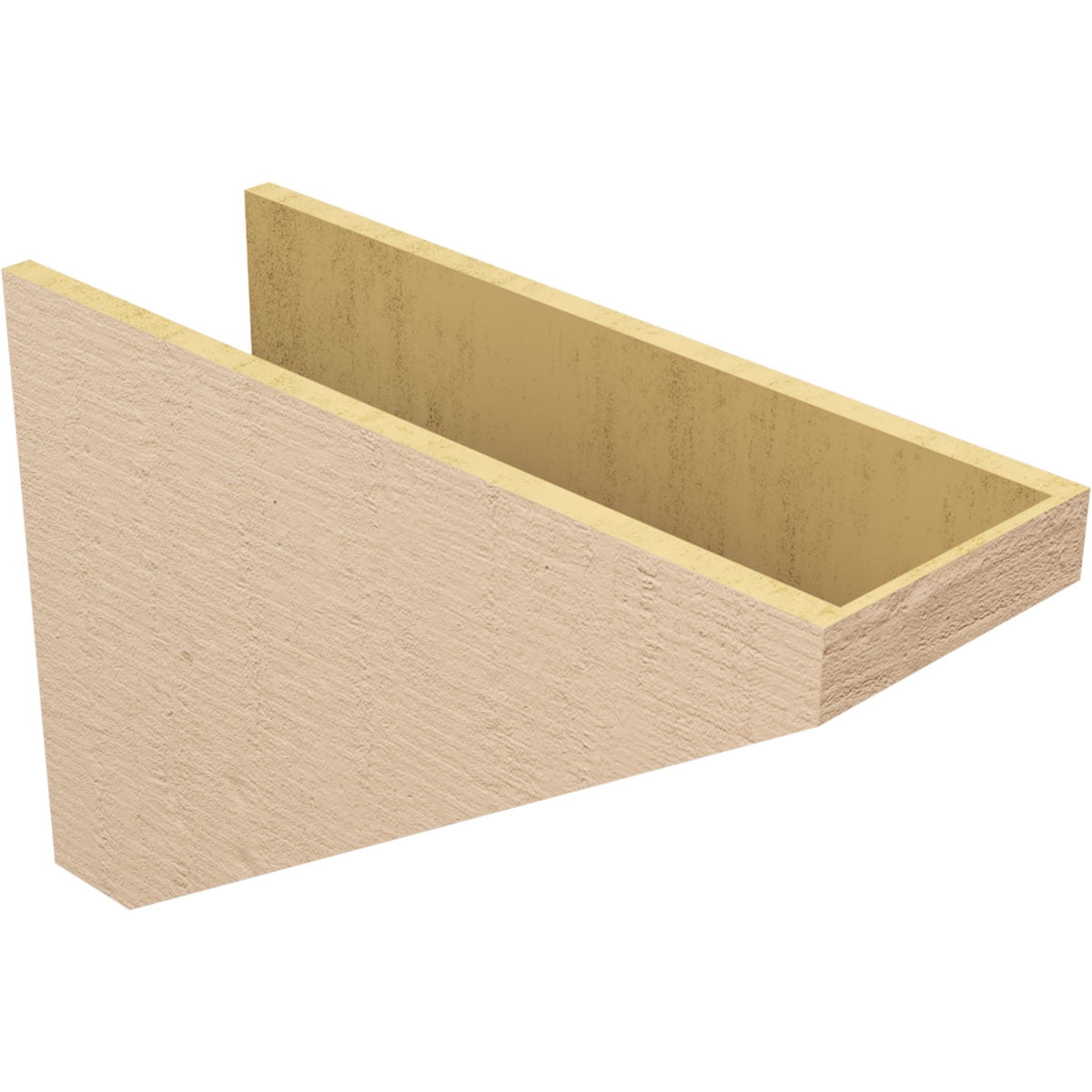 10"W x 30"D x 20"H Classic Concord Rough Cedar Woodgrain TimberThane Corbel, Primed Tan