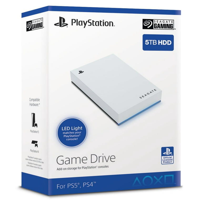Seagate Game Drive for PS5 5TB External USB 3.0 Portable Hard Drive  Officially Licensed (STLV5000301) 