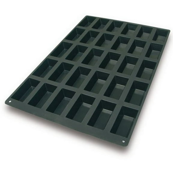 Silikomart Silicone Bakeware: Mini Cake 3.7 Oz, 3.93" x 2.04" x 1.22"H, 30/mold