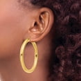thumbnail image 3 of 10K Yellow Gold Polished 5Mm Tube Hoop Earrings (Width 5) (Length 50) - Jbsp, 3 of 5