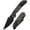 Blackwash CPM 20CV, variant on Kansept Fenrir Pocket Knife Stonewashed CPM 20CV  Blade,Crystallized Titanium and Stonewash Titanium,Sparrow Knife Designer,K1034H2