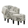 thumbnail image 2 of Convenience Concepts Take a Seat Churchill Accent Chair with Ottoman, Botanical Print, 2 of 9