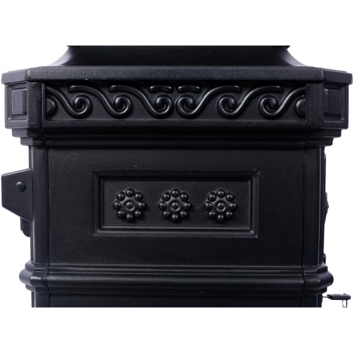 Mailboxs Mailboxes Residential The Court Large-Capacity Letter Box, Garden Floor Safety Mailbox, Outdoor Rainproof Postbox Statue ,black