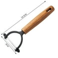 thumbnail image 3 of Stainless Steel Peeler, Wood Handle Kitchen Tool, Efficient Fruit Vegetable Prep, Easy Grip Design for Daily Cooking, Multicolor, 3 of 4