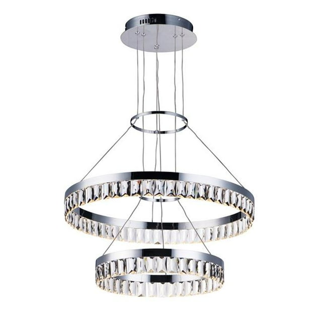 Maxim 38377BCPC 24 in. Icycle LED Suspension Pendant Ceiling Light, Polished Chrome