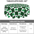 thumbnail image 2 of St Patricks Day Tablecloth Buffalo Plaid Table Runners Shamrock Tablecloth Green Round Tablecloth 60 Inch Washable Table Cover Reused Farmhouse Tablecloth Holiday Dinner Party Dining Room Table Decor, 2 of 6