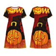thumbnail image 3 of Bixox Robe d'Été à Manches Courtes pour Femmes Robe Ample Longueur Genou avec Poches-Citrouille Halloween, 3 of 7