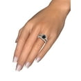 thumbnail image 5 of 2.50 CTW Black Diamond Ring 14K White Gold Multi Band Unique Designer, 5 of 5