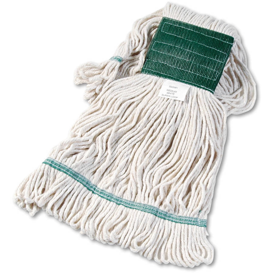 Boardwalk Medium White Cotton Synthetic Super Loop Wet Mop Head, 1 count by UNISAN