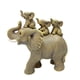 thumbnail image 1 of 3 Elefantes Bebés Montando una Estatua de Elefante Escultura de Escritorio Adorno de Resina Animal Amarillo profundo, 1 of 8