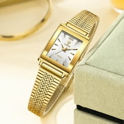 LIEBIG Gold Watches for Women Dainty Elegant Womens Watch Classic Vintage Fashion Square Ladies Quartz Watch Gifts