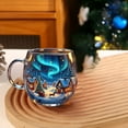 thumbnail image 5 of ACDANC Christmas Mugs Christmas Cheer Mug Clear Coffee Mug Hand Painted Winter Scenery Glass Mugs Personalized Coffee Mugs Perfect for Christmas Decor Cute Coffee Mugs Glass Coffee Mugs(3.9 In), 5 of 7