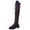 Purple, variant on Wyzesi Brown Boots for Women Knee High Narrow Calf Women's Fashion Flock Round Toe Boots Solid Shoes High Heels Over Lacup Knee High Boots Christmas Boots for Women