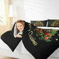 thumbnail image 4 of Feelyou Christmas Tree Full Size Comforter Sets for Child, Gold Xmas Bell Bedding Comforter Set, Winter Festival Reversible Bedding Sets, Super Cozy Room Decor, 3pcs, 4 of 8