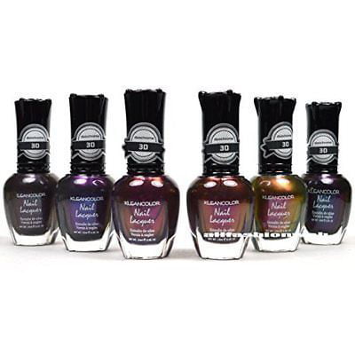 KLEANCOLOR 3D DUOCHROME NAIL POLISH LOT OF 6 LACQUER THE