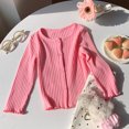 thumbnail image 3 of Grblisyd Girls Cardigan Sweater School Uniforms Casual Long Sleeve Button Knit Solid Sweaters Tops, 3 of 4