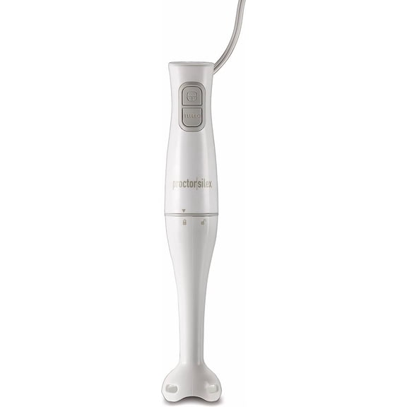 Electric Immersion Blender with Detachable Dishwasher Safe Handheld Hand Stick, 2-Speeds, 150 Watts, White (59739)