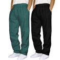 thumbnail image 2 of Mens 2PC Sweatpants Wide Straight Leg Pants Bottom Sweatpants Joggers Pants Workout With Pockets Running Sports Pants Loose Casual Jogger Pants XXXL, 2 of 4